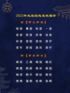 2023兔年女宝宝取名 女生名字大全