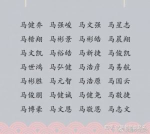 免费取名 马姓男孩名字