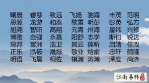 男孩起名楚辞周易 男孩诗意有涵养的名字