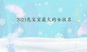 女孩名字洋气有涵养 男宝名字2023属兔