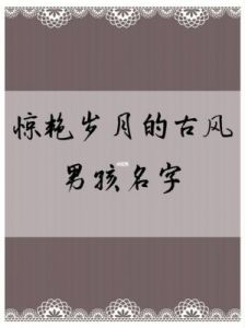 清雅儒风：男孩名字推荐