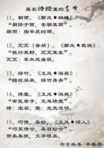 诗经名字大盘点：富含国学底蕴的佳选