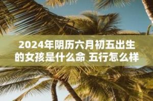 2024年阴历九月初六出生的人是什么命？如何取名字最好？