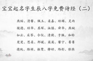 宝宝八字起名：免费提供生辰八字起名字大全