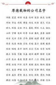 公司起名必备：精选优质字汇，打造富有寓意的名称