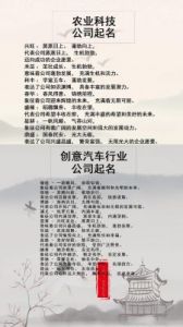 创意公司名字大全：好听且有寓意的选择