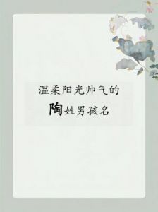 给陶氏孩子取名字的讲究