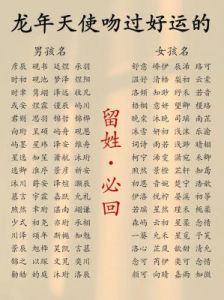 龙年最受欢迎的袁姓小孩名字