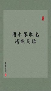 卖水果取名字好听：探索精品水果店的独特名字