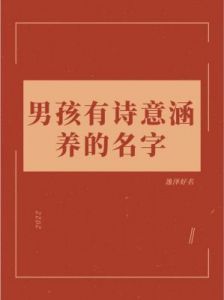 男孩姓欧阳拥有充满诗意和养气的名字