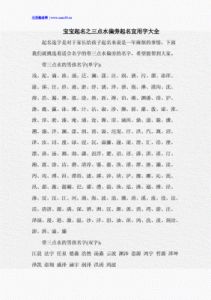 三点水最吉利的字：带三点水的男孩名字