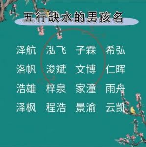 五行缺水宝宝起名：简单又充满福气