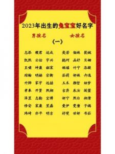 兔宝宝取名禁忌有哪些2023宝宝起名免费版