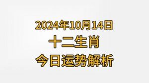 2024年10月23日十二生肖运势分析