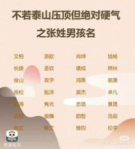 张姓虎年宝宝名字推荐：2025年8月出生最佳选择