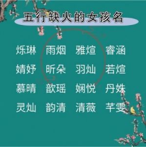 火元素男孩名字推荐指南