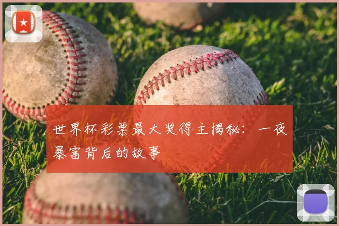 世界杯彩票最大奖得主揭秘：一夜暴富背后的故事