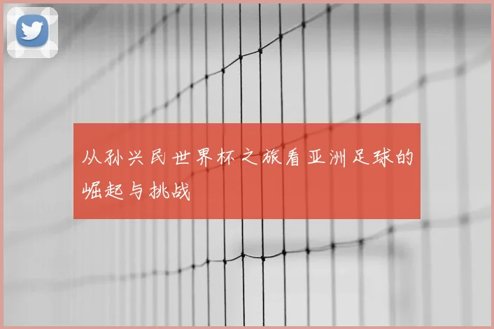从孙兴民世界杯之旅看亚洲足球的崛起与挑战